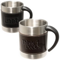 Leeman 10 Oz. Empire Leather/Stainless Steel Coffee Mug